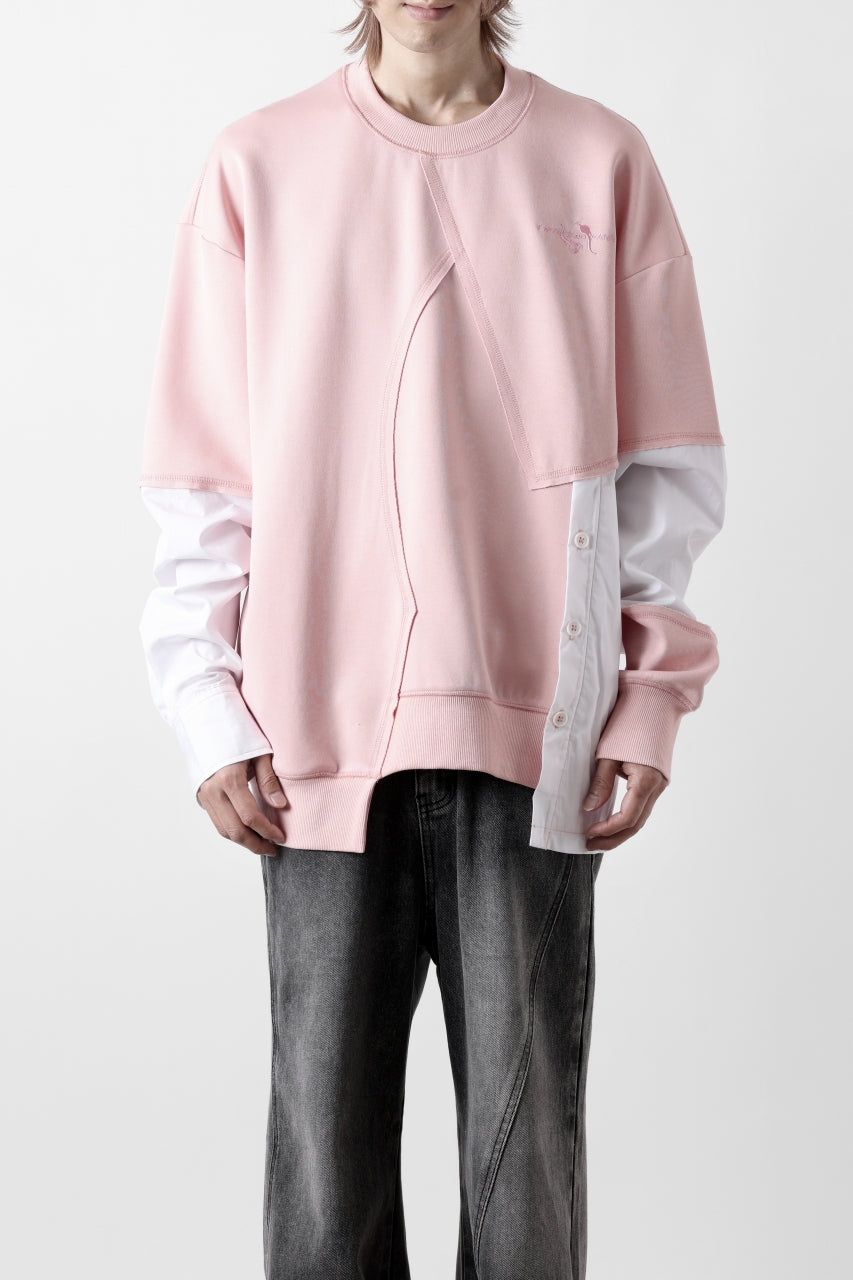 画像をギャラリービューアに読み込む, Feng Chen Wang MULTIPLE PANELLED SWEATER (PINK)