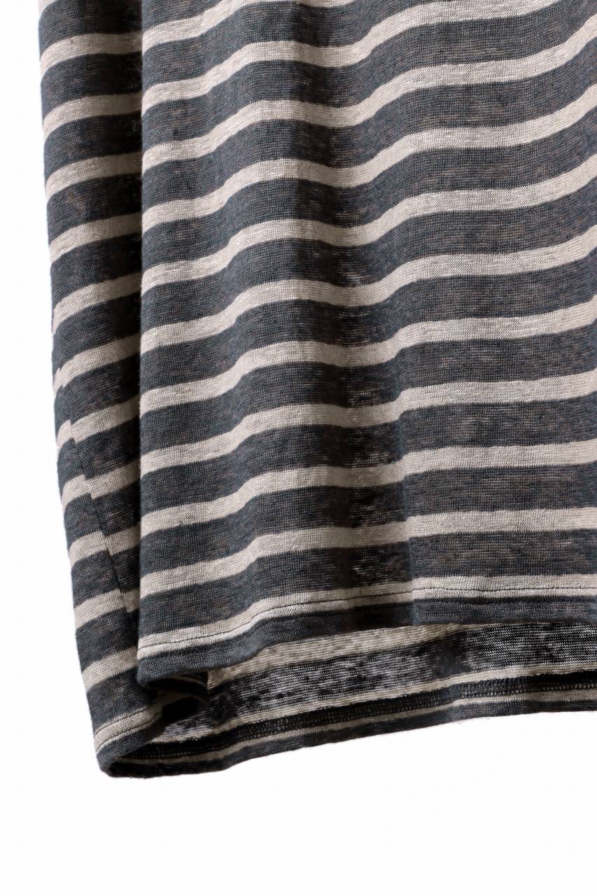 CAPERTICA BORDER PRISONER SHIRT / LINEN JERSEY (CHARCOAL GRAY)