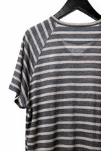 画像をギャラリービューアに読み込む, CAPERTICA BORDER PRISONER SHIRT / LINEN JERSEY (CHARCOAL GRAY)