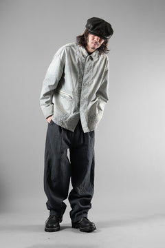 Load image into Gallery viewer, MADNESS RAILROAD HICKORY STRIPE WORK JACKET (INDIGO x WHITE)