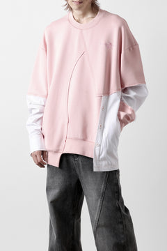 画像をギャラリービューアに読み込む, Feng Chen Wang MULTIPLE PANELLED SWEATER (PINK)