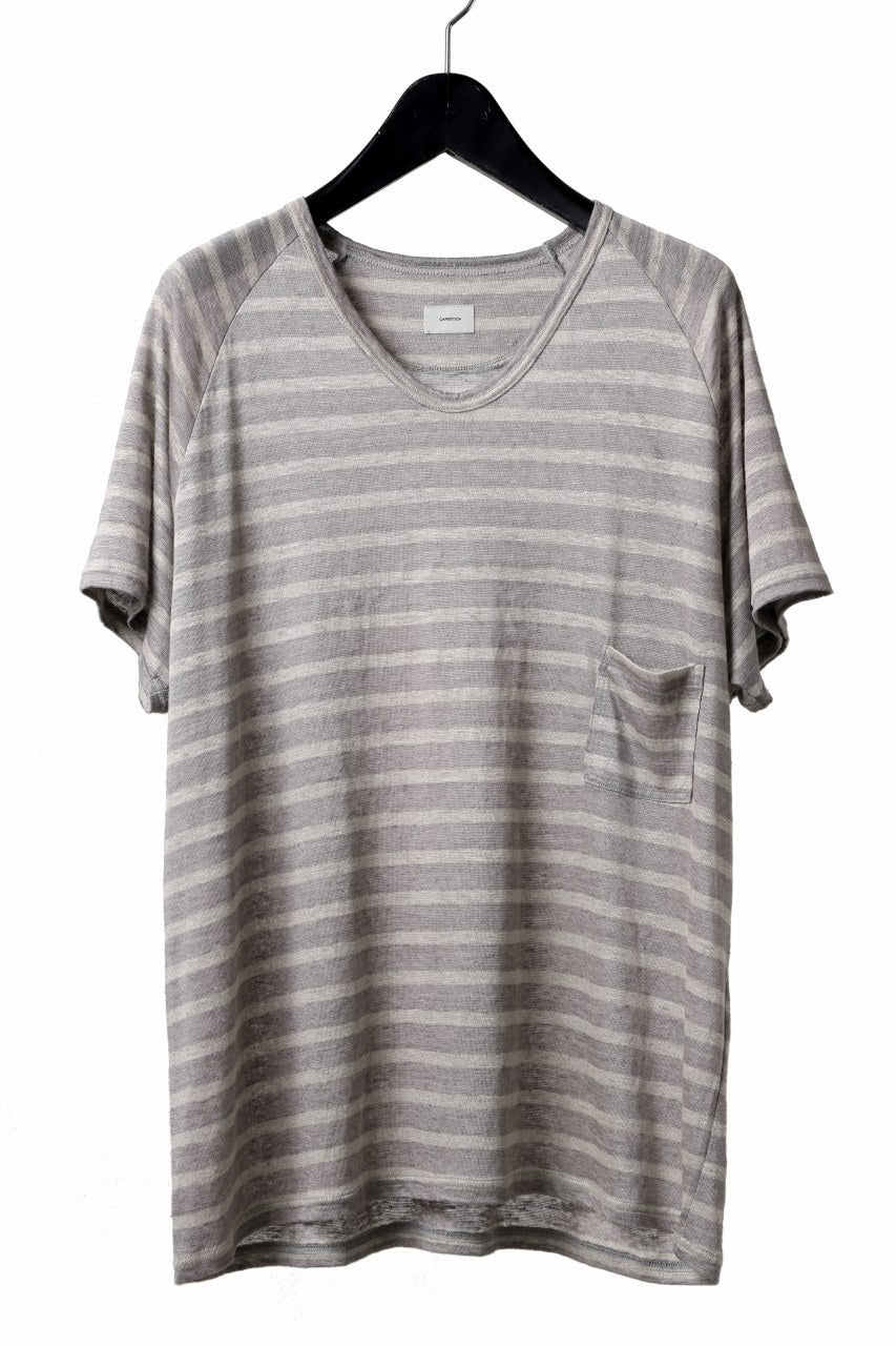 CAPERTICA BORDER PRISONER SHIRT / LINEN JERSEY (SILVER GRAY)