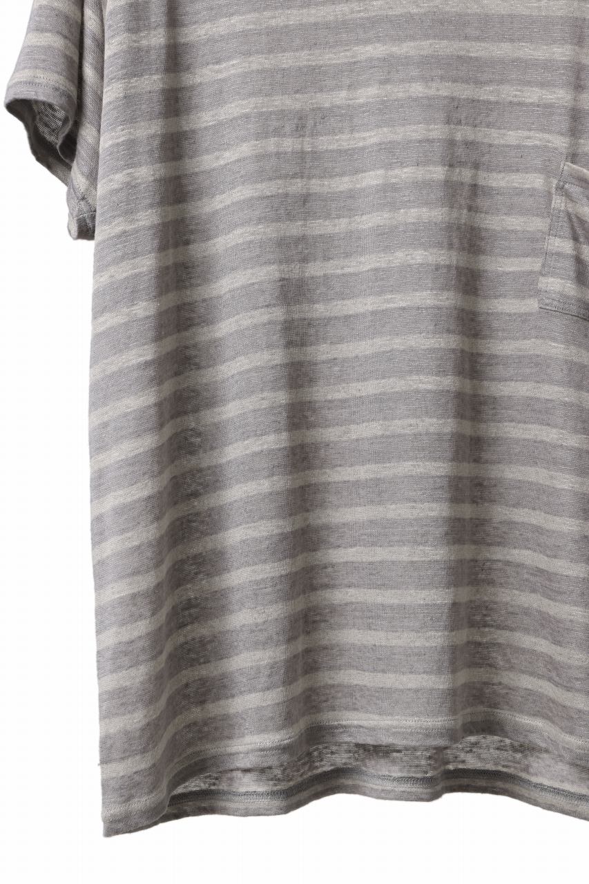 CAPERTICA BORDER PRISONER SHIRT / LINEN JERSEY (SILVER GRAY)