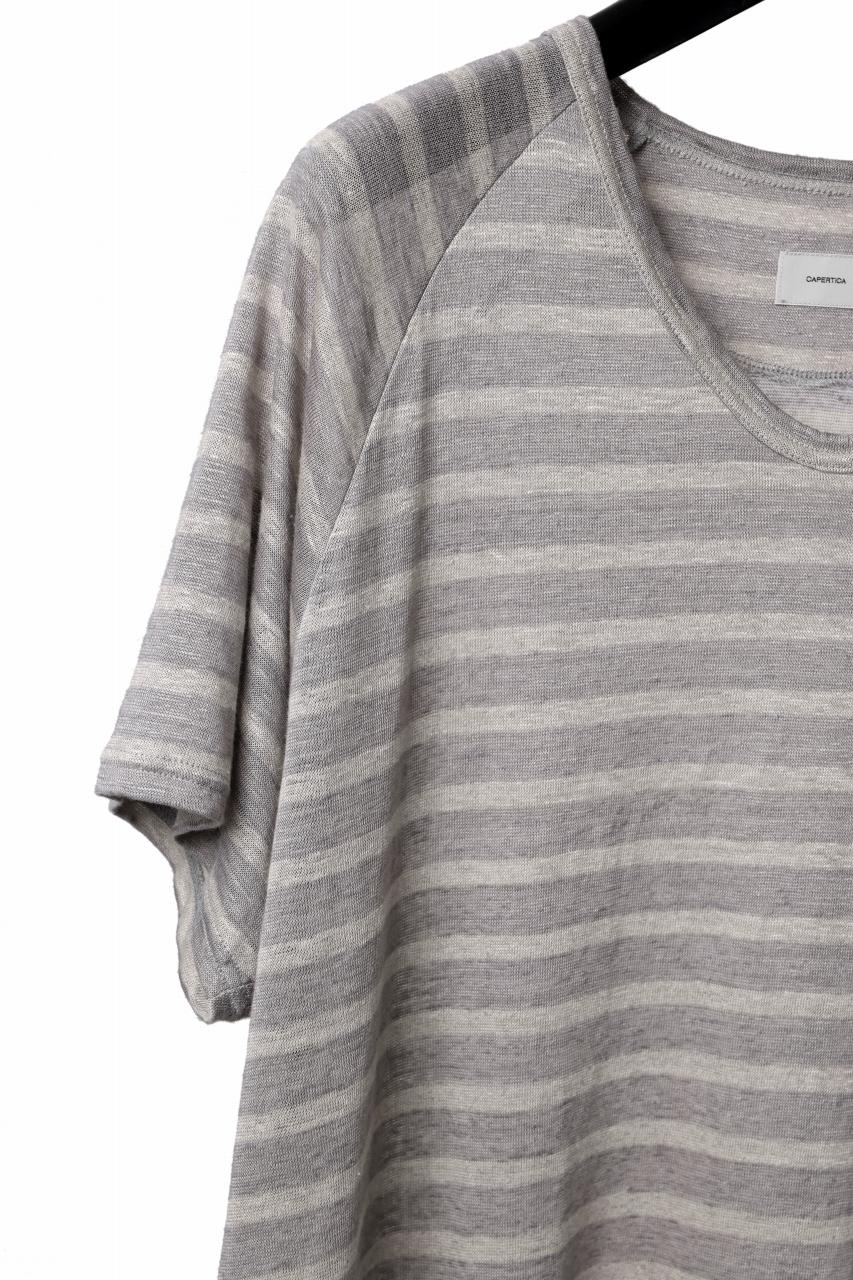 CAPERTICA BORDER PRISONER SHIRT / LINEN JERSEY (SILVER GRAY)