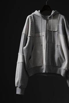 Load image into Gallery viewer, Feng Chen Wang PANELLED FULL ZIP HOODIE (GREY)