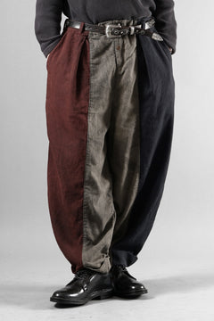 画像をギャラリービューアに読み込む, Aleksandr Manamis TRICOLORE BUCKLE PANT / GARMENT DYED (TRICOLORE)
