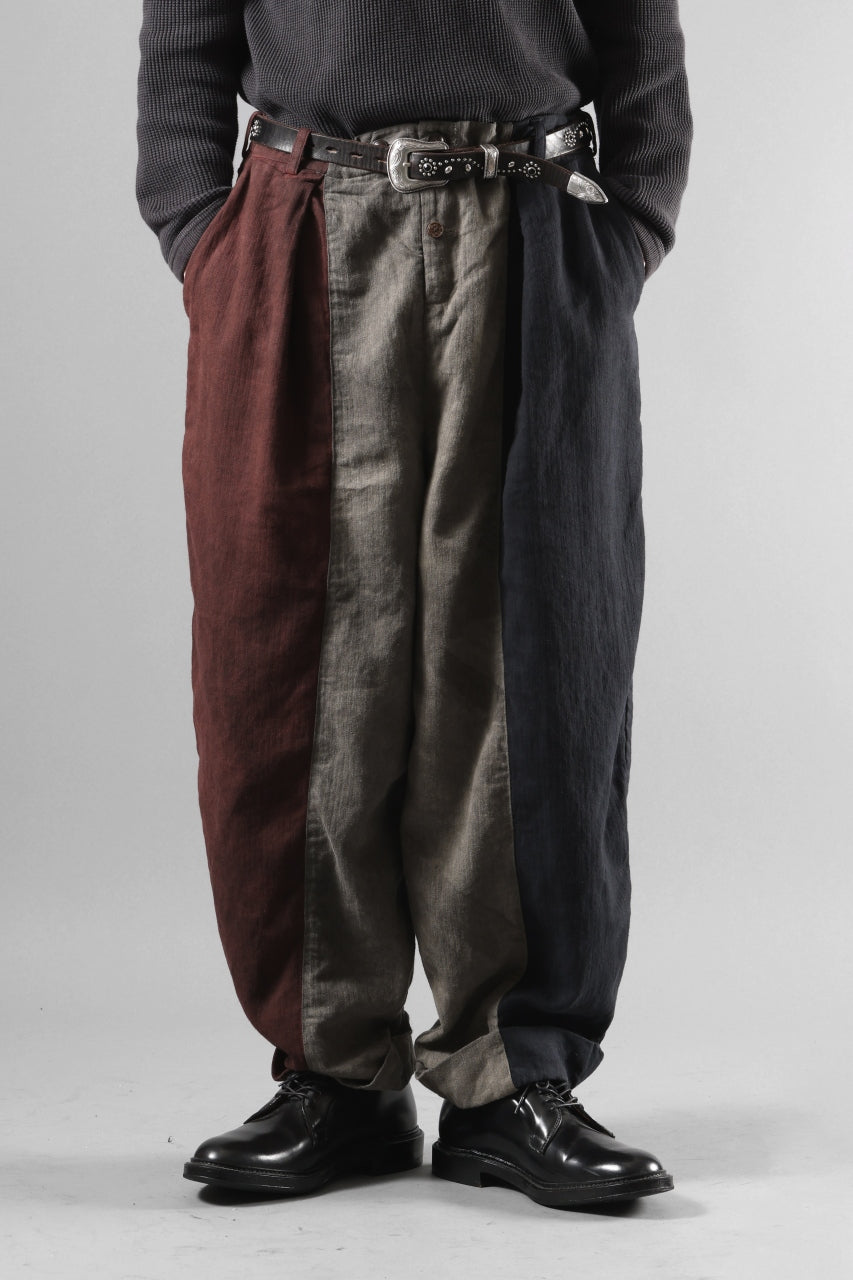 画像をギャラリービューアに読み込む, Aleksandr Manamis TRICOLORE BUCKLE PANT / GARMENT DYED (TRICOLORE)