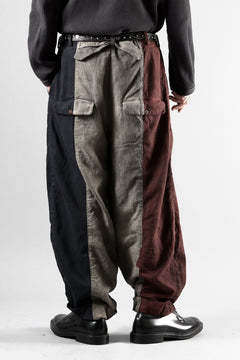 画像をギャラリービューアに読み込む, Aleksandr Manamis TRICOLORE BUCKLE PANT / GARMENT DYED (TRICOLORE)