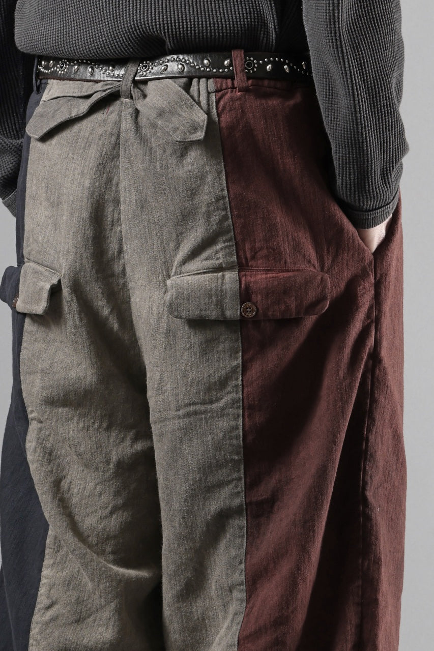Aleksandr Manamis TRICOLORE BUCKLE PANT / GARMENT DYED (TRICOLORE