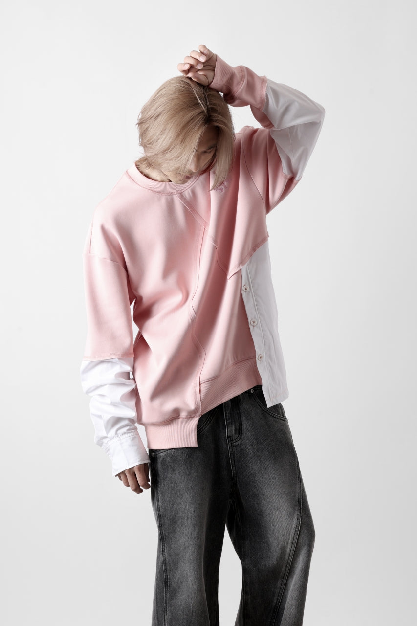 画像をギャラリービューアに読み込む, Feng Chen Wang MULTIPLE PANELLED SWEATER (PINK)