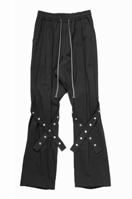 A.F ARTEFACT CROSS BELTED-LEG PANTS / COTTON LINEN TWILL (BLACK)