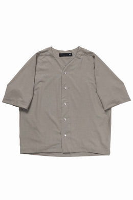 A.F ARTEFACT NO COLLAR SHIRT / TROPICAL WOOL (LIGHT BEIGE)
