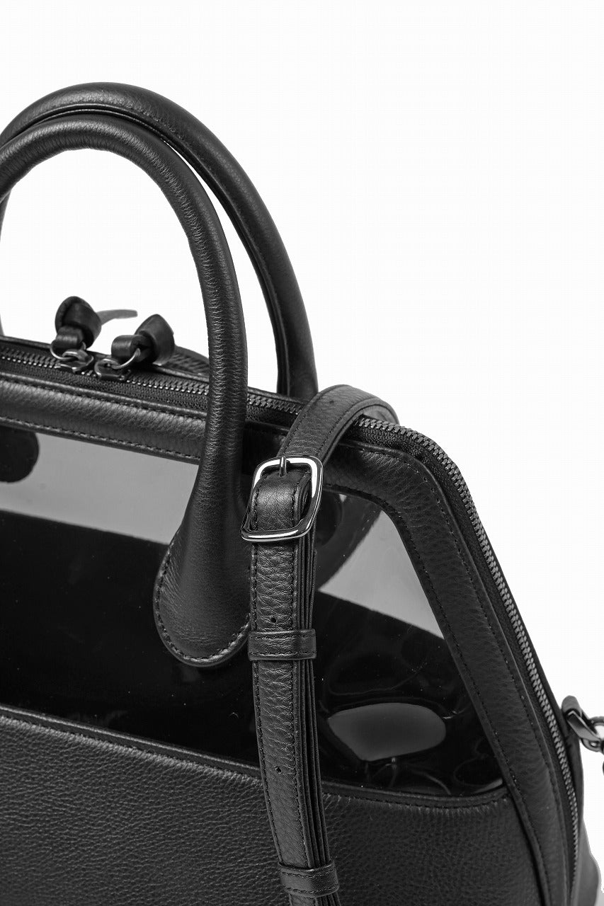 discord Yohji Yamamoto PVC SHOULDER BAG / SHRINK COW LEATHER (BLACK)