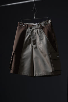 Load image into Gallery viewer, Feng Chen Wang PATCHWORK SHORTS (KHAKI/BROWN)