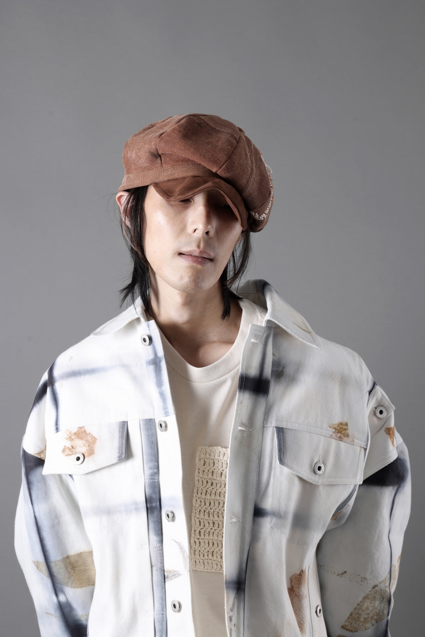 ierib Casquette Cap / Vintage SAKABUKURO x Lamb Suede Leather (BROWN #B)