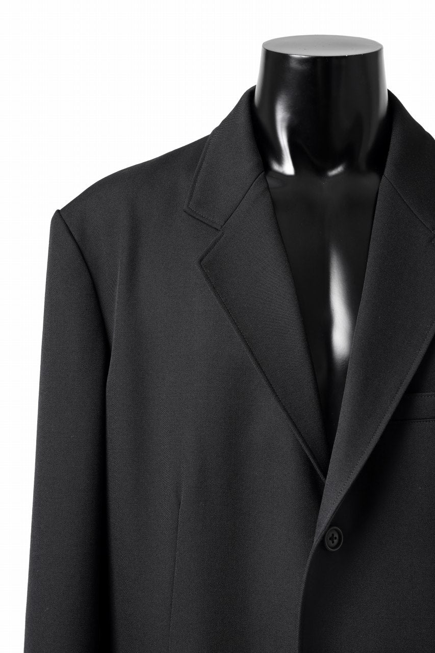 Y's for men 3BUTTONS TAILORED JACKET / CLASSIC WOOL GABADINE (BLACK)