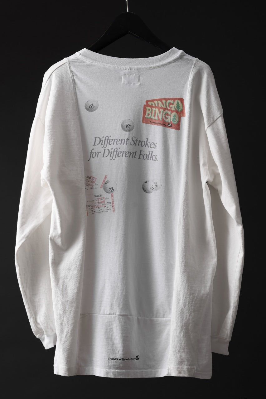 Load image into Gallery viewer, CHANGES exclusive VINTAGE REMAKE L/S TOPS (MULTI WHITE #A)