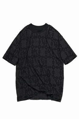A.F ARTEFACT JACGURD JUMBO TEE (BLACK x DARK GREY)