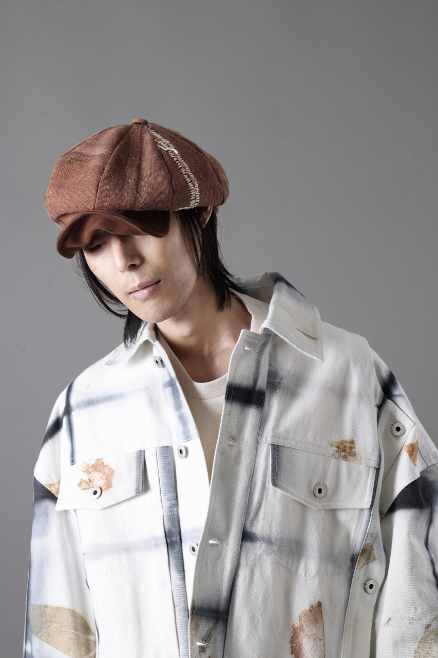 ierib Casquette Cap / Vintage SAKABUKURO x Lamb Suede Leather (BROWN #B)