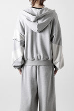 画像をギャラリービューアに読み込む, Feng Chen Wang PANELLED FULL ZIP HOODIE (GREY)