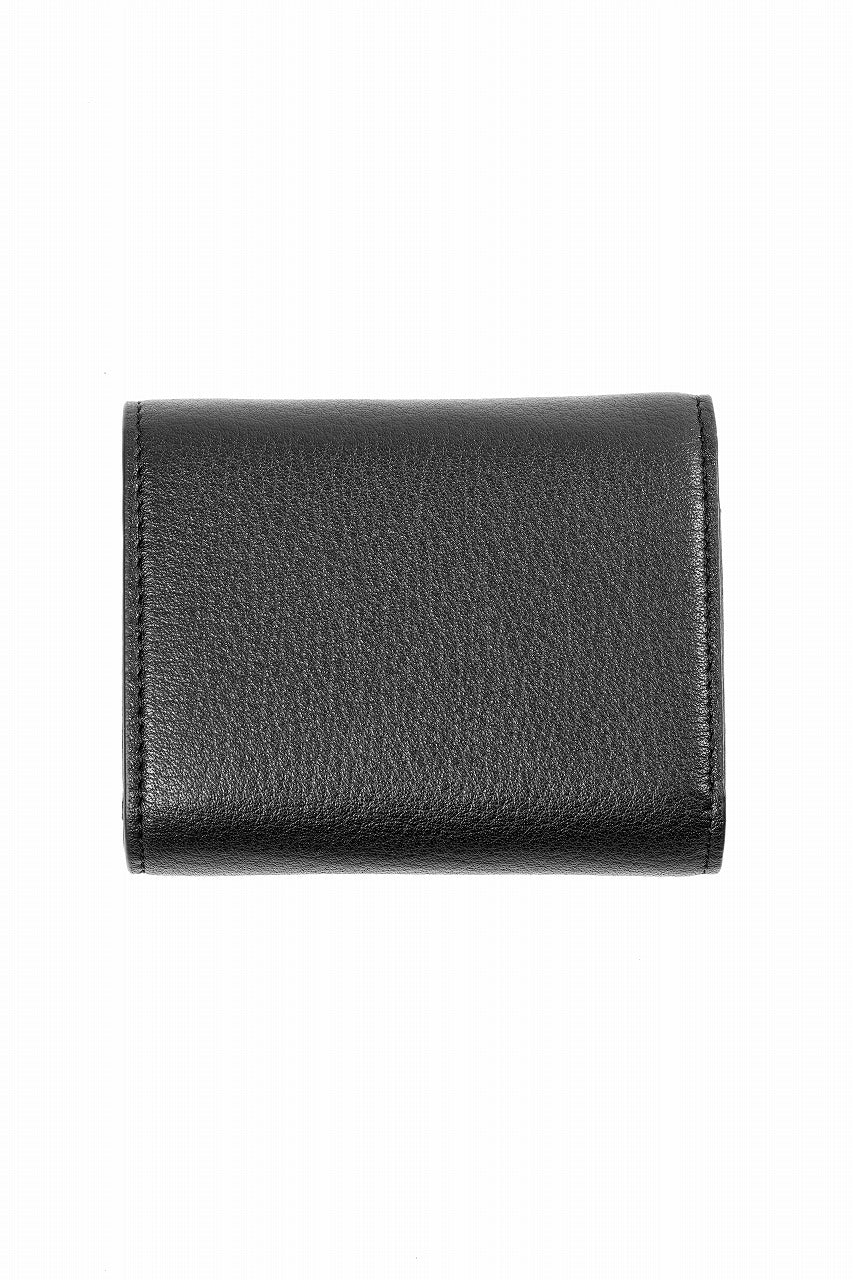 画像をギャラリービューアに読み込む, discord Yohji Yamamoto TRI-FOLD COMPACT WALLET / SOFT SHRINK COW LEATHER (BLACK)