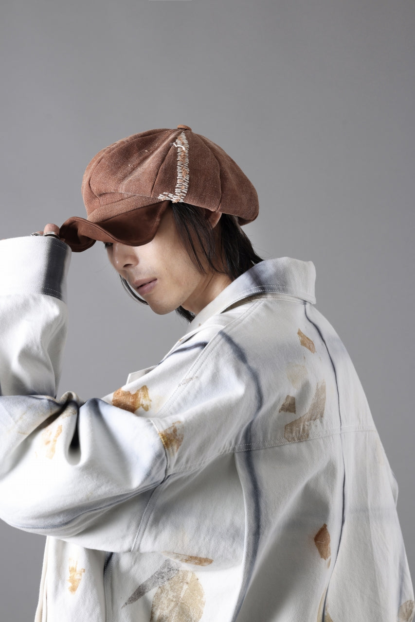 画像をギャラリービューアに読み込む, ierib Casquette Cap / Vintage SAKABUKURO x Lamb Suede Leather (BROWN #B)