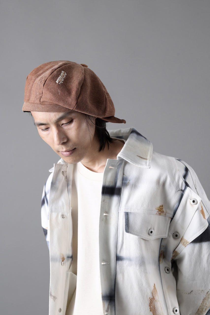 ierib Casquette Cap / Vintage SAKABUKURO x Lamb Suede Leather (BROWN #B)