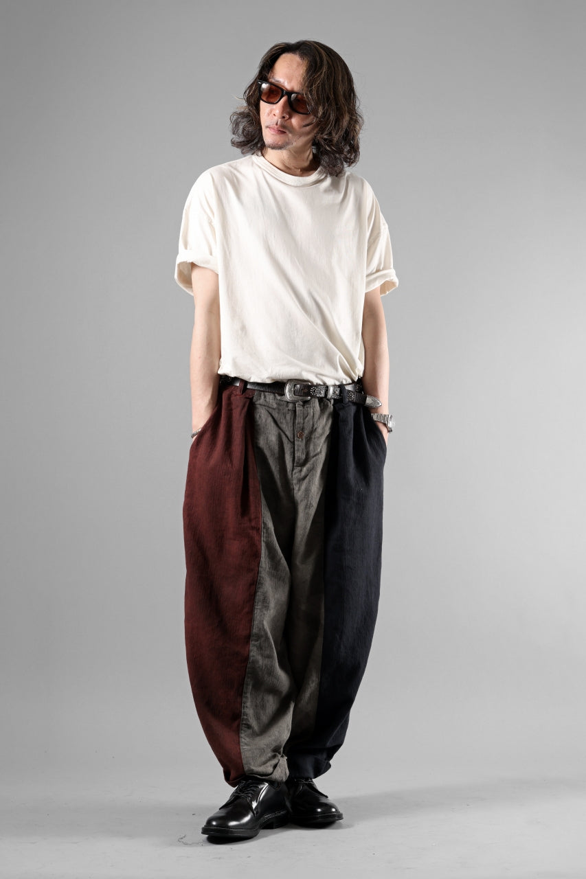 画像をギャラリービューアに読み込む, Aleksandr Manamis TRICOLORE BUCKLE PANT / GARMENT DYED (TRICOLORE)