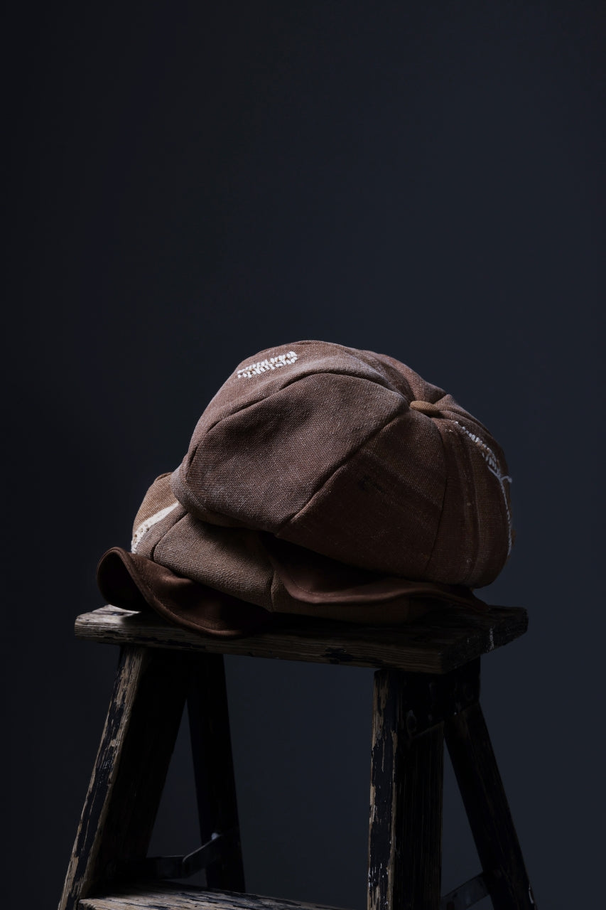 ierib Casquette Cap / Vintage SAKABUKURO x Lamb Suede Leather (BROWN #B)