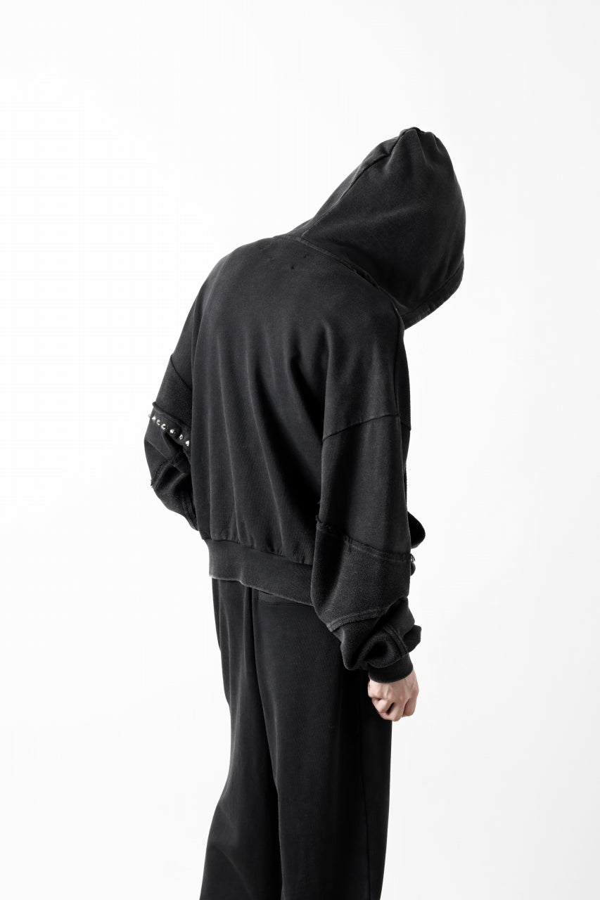 Feng Chen Wang PANELLED FULL ZIP HOODIE (BLACK)