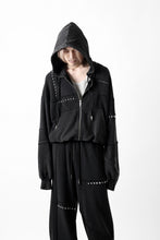 画像をギャラリービューアに読み込む, Feng Chen Wang PANELLED FULL ZIP HOODIE (BLACK)