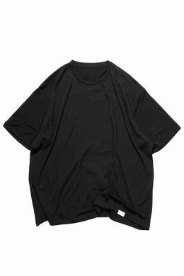 CAPERTICA RELAX FIT S/S TEE / SUPER 120s WASHABLE WOOL JERSEY (BLACK)