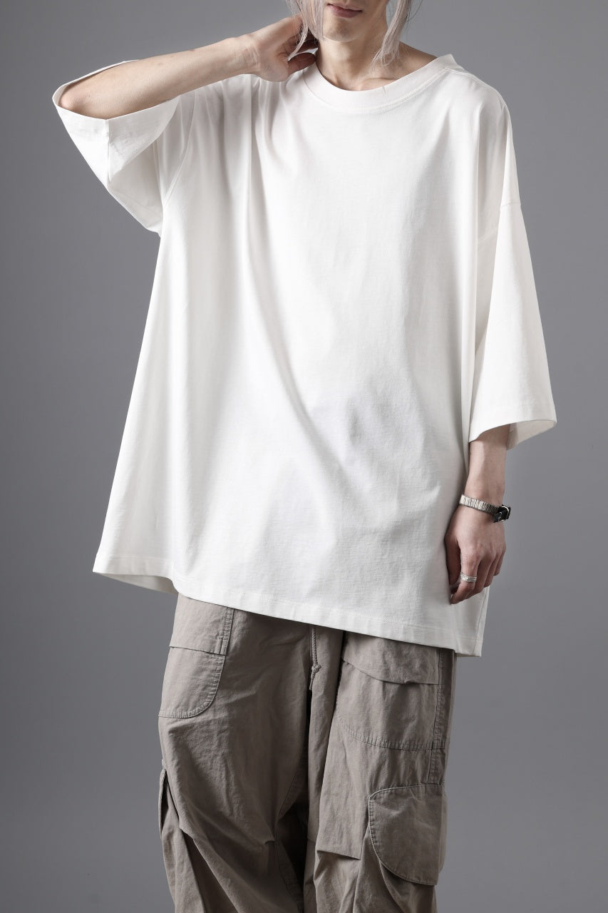 thom/krom RELAXED FIT SHORT SLEEVE TEE / COTTON JERSEY (CREAM)