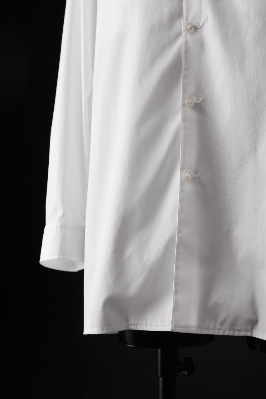 Y's for men CROSSED CHEST POCKET SHIRT / COTTON BROAD (WHITE)の
