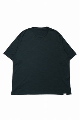CAPERTICA RELAX FIT S/S TEE / SUPER 120s WASHABLE WOOL JERSEY (CHALKBOARD)