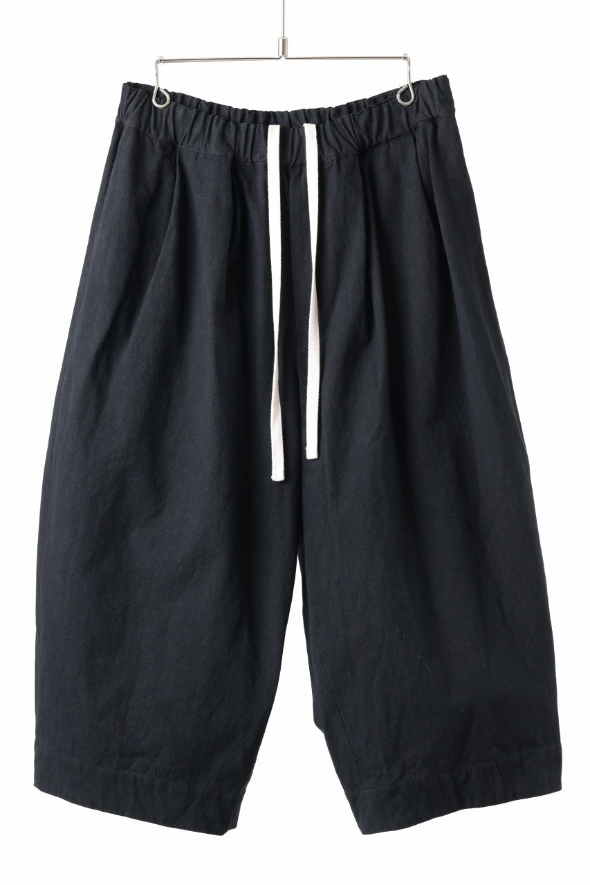 sus-sous atelier trousers / cotton linen canvas (black) / sus-sous