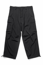 画像をギャラリービューアに読み込む, Y&#39;s for men SIDE TRIPLE STITCH CARGO PANTS / WRINKLED WOOL GABARDINE (BLACK)