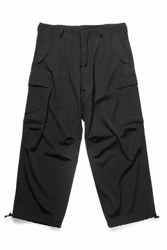 画像をギャラリービューアに読み込む, Y&#39;s for men SIDE TRIPLE STITCH CARGO PANTS / WRINKLED WOOL GABARDINE (BLACK)