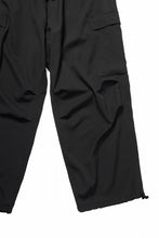 画像をギャラリービューアに読み込む, Y&#39;s for men SIDE TRIPLE STITCH CARGO PANTS / WRINKLED WOOL GABARDINE (BLACK)