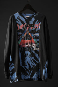Load image into Gallery viewer, CHANGES exclusive VINTAGE REMAKE L/S TOPS (MULTI BLACK #D)