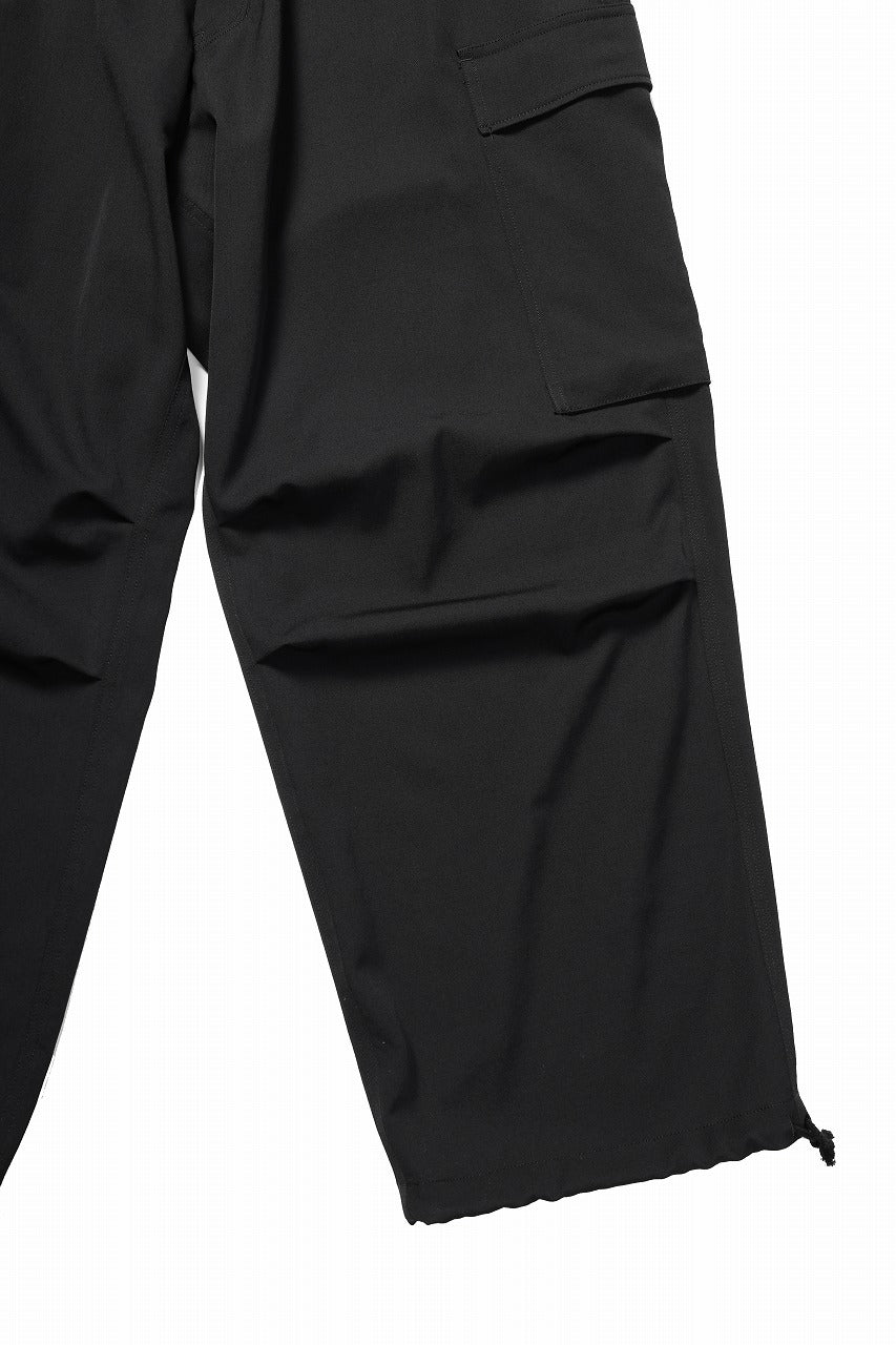 画像をギャラリービューアに読み込む, Y&#39;s for men SIDE TRIPLE STITCH CARGO PANTS / WRINKLED WOOL GABARDINE (BLACK)