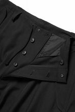 画像をギャラリービューアに読み込む, Y&#39;s for men SIDE TRIPLE STITCH CARGO PANTS / WRINKLED WOOL GABARDINE (BLACK)