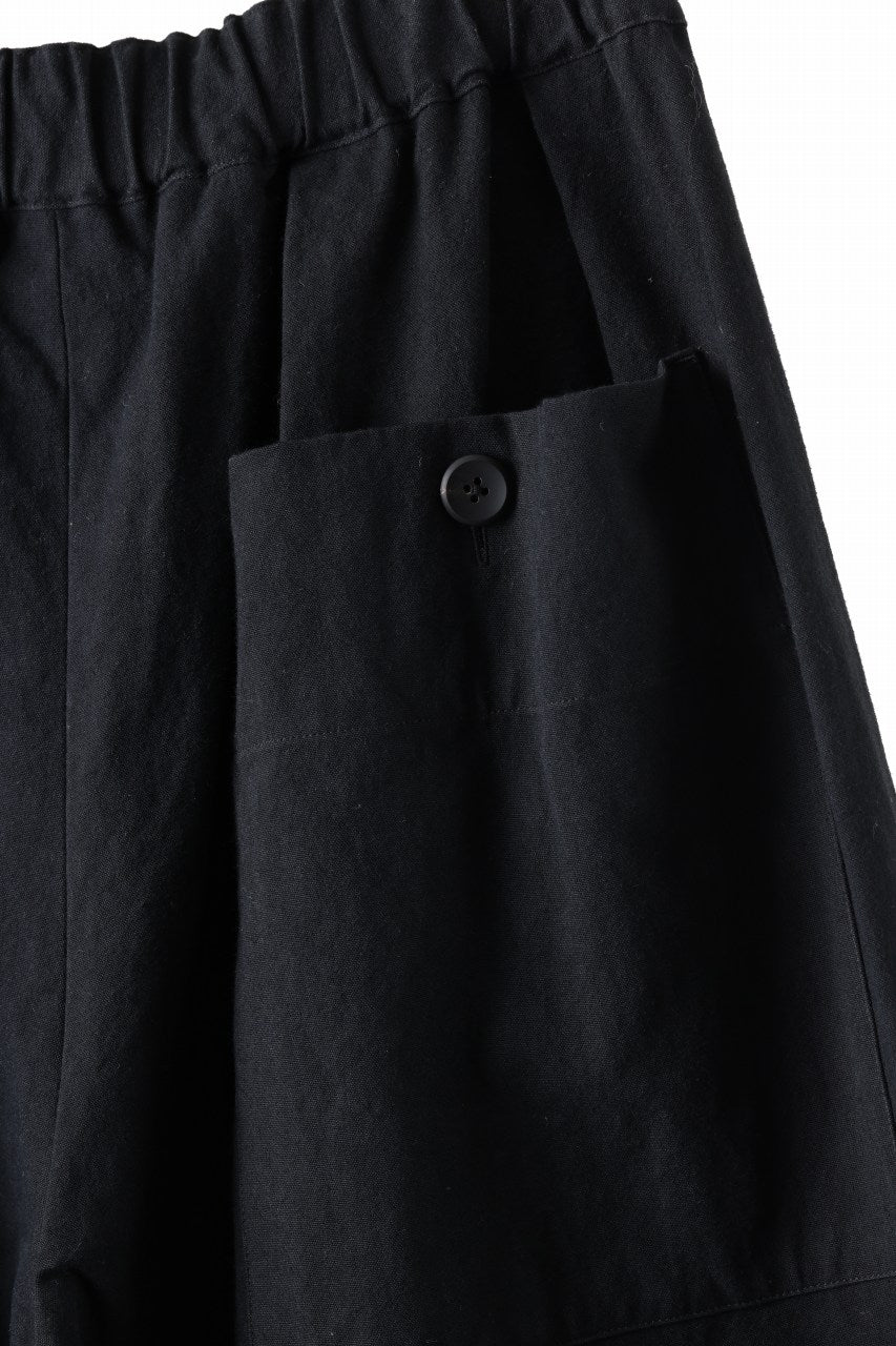 sus-sous atelier trousers / cotton linen canvas (black)