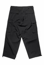 画像をギャラリービューアに読み込む, Y&#39;s for men SIDE TRIPLE STITCH CARGO PANTS / WRINKLED WOOL GABARDINE (BLACK)