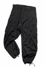 画像をギャラリービューアに読み込む, Y&#39;s for men SIDE TRIPLE STITCH CARGO PANTS / WRINKLED WOOL GABARDINE (BLACK)