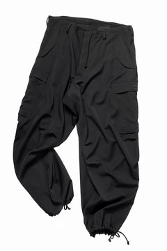 画像をギャラリービューアに読み込む, Y&#39;s for men SIDE TRIPLE STITCH CARGO PANTS / WRINKLED WOOL GABARDINE (BLACK)