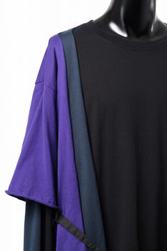 Load image into Gallery viewer, FACETASM LAYERED LONG SLEEVE TOPS (BLACK)
