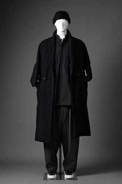 Load image into Gallery viewer, forme d&#39;expression Double Breasted Long Coat (Black)