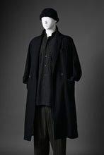 Load image into Gallery viewer, forme d&#39;expression Double Breasted Long Coat (Black)