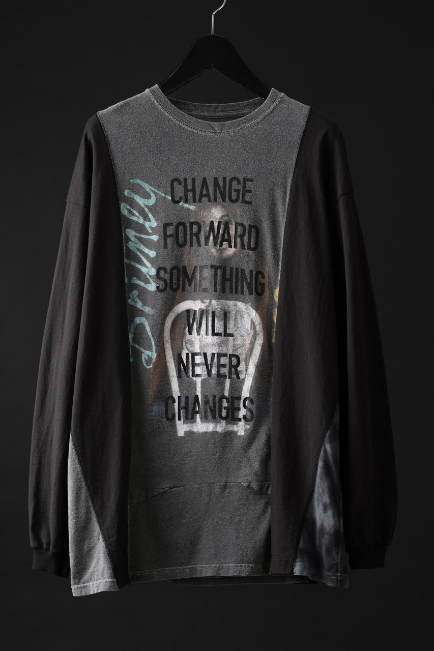 画像をギャラリービューアに読み込む, CHANGES exclusive VINTAGE REMAKE L/S TOPS (MULTI BLACK #H)